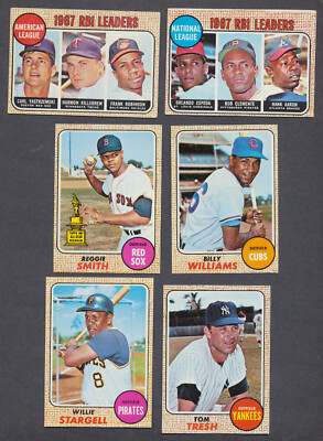 1968 Topps Singles ( You Pick ) # 1-249 (Rookies, HOF'ers, Etc )