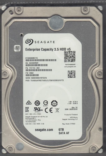 6TB Seagate Enterprise SATA Hard Disk Drive 7200, 3.5" ST6000NM0115 V.Low Usage