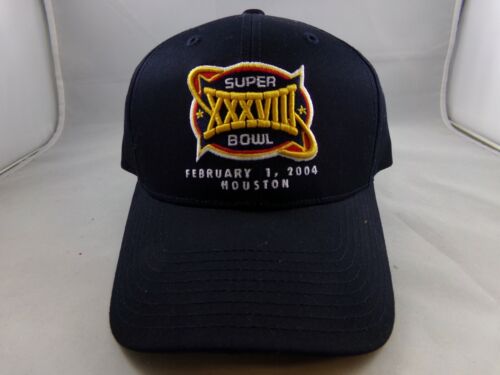 Super Bowl XXXVIII chapeau noir Reebok 092421DMT - Photo 1 sur 2