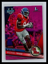 🏈 MICHAEL TRIGG 2023 1ST BOWMAN CHROME U PINK REFRACTOR RC # 128