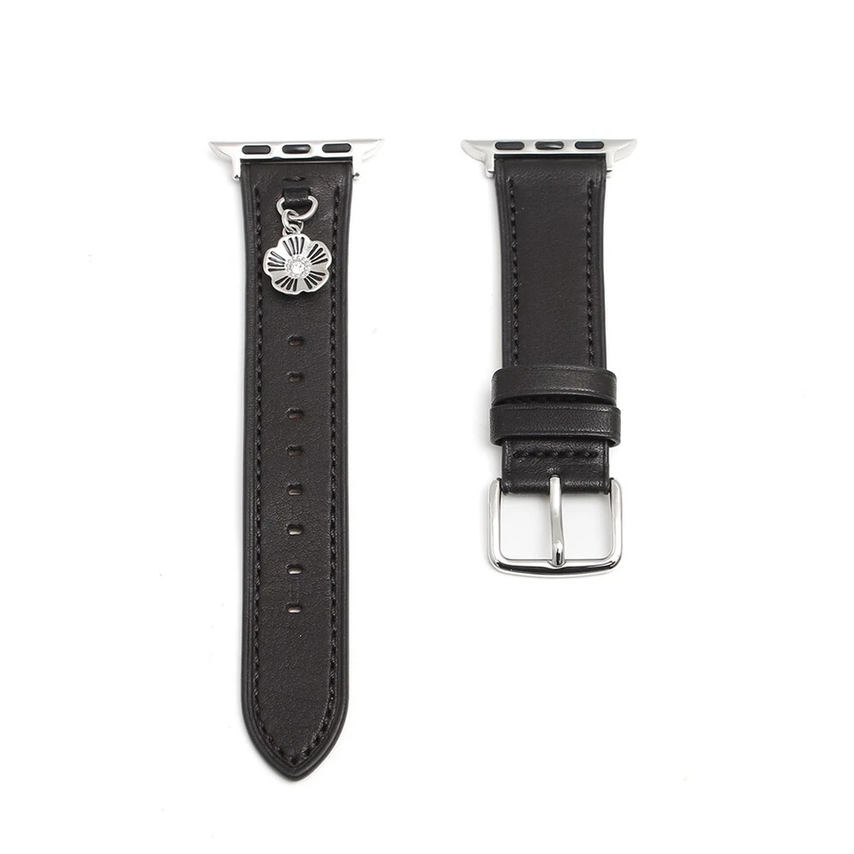 Correa de repuesto COACH Apple Watch 14700116 para dama negra plateada Foto 3 de 4