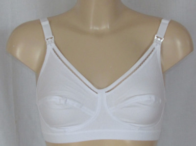Weißer Still-BH ohne Bügel 34B von Marlon 100% Baumwolle I7/8/9