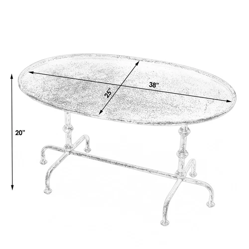 Butler Specialty Metalworks Transitional Coffee Table In Pewter - Picture 7 of 7