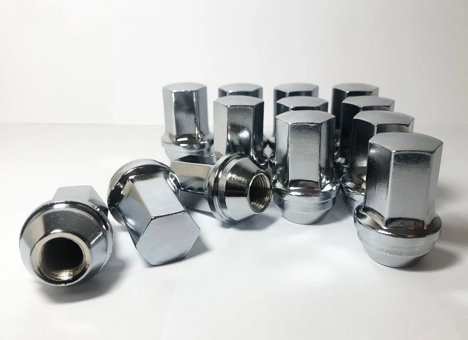 Tuercas cromadas 24 piezas Fit GMC Acadia Savana Sierra sólidas OEM estilo fábrica 14x1,5 Foto 3 de 4