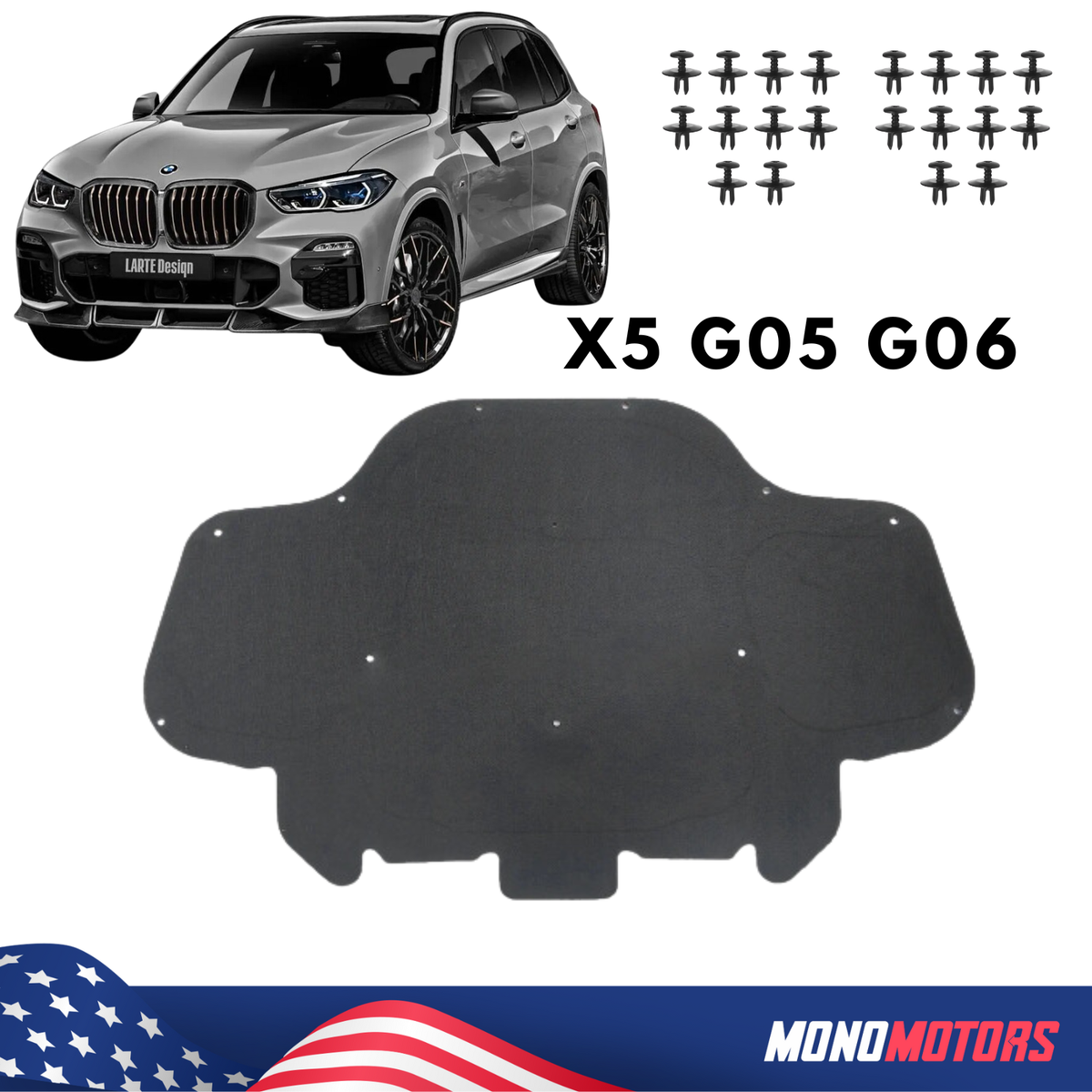 HOOD HEAT INSULATION COVER PANEL FOR BMW X5 G05-G06 OEM