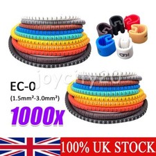 1000 PCS EC-0 Electrical Cable Wire Number Coloured Markers 0 to 9 size 1.5-3mm