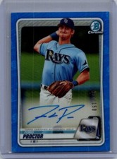 2020 Bowman #CPA-FP Ford Proctor Chrome Prospect Autographs Blue Refractor #/150