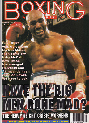 BOXING MONTHLY August 1997 - Michael Grant, De La Hoya, Holyfield, Akinwande