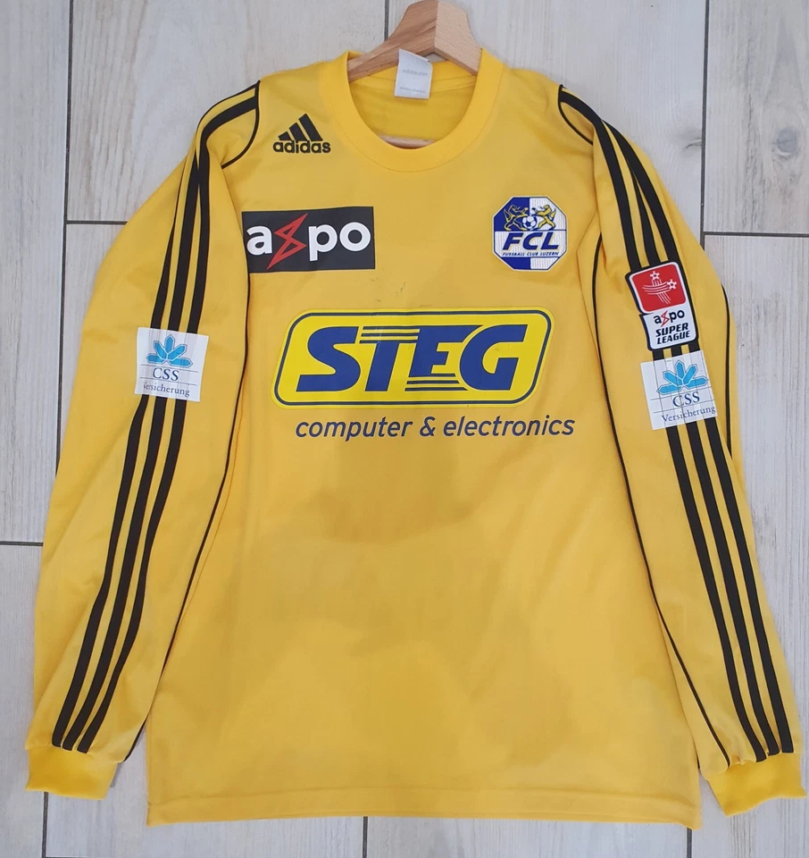 LUSTENBERGER ADIDAS FC LUZERN 2009 2010 SIZE L SHIRT longsleeve trikot shirt - Bild 2 von 4