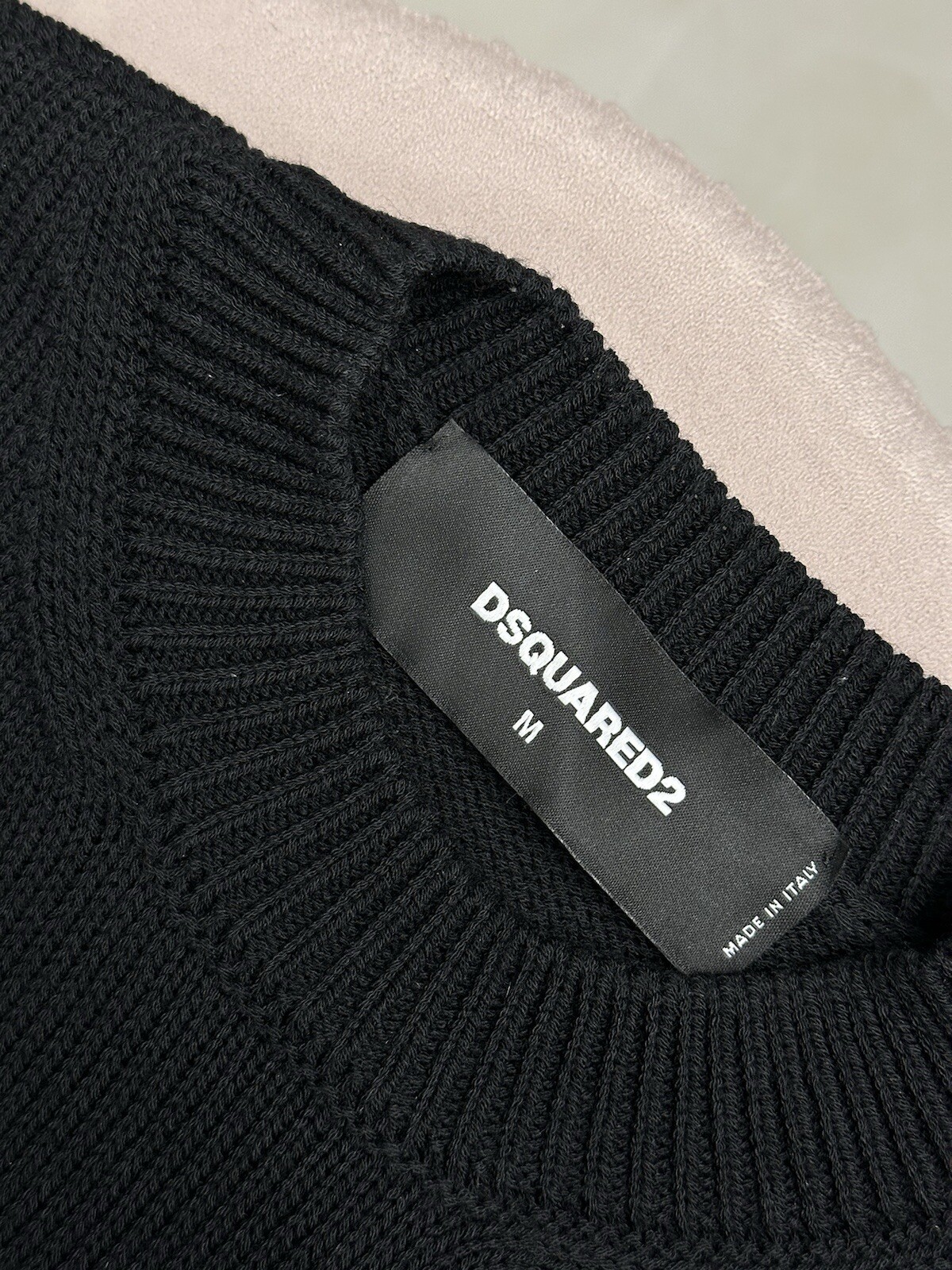 DSQUARED2 men sweater wool black big logo size M image 5