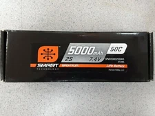 Spektrum RC 2S Smart LiPo Hard Case 50C Battery Pack w/IC5 7.4V/5000mAh