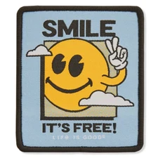 Life is Good. Smile It's Free! Clouds Patch, Multi