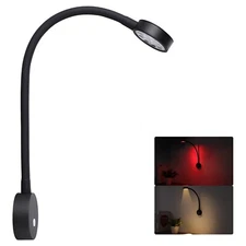 12 Volt Flexible Dimmable LED Reading Light, Full Metal & Red Light & Quick U...