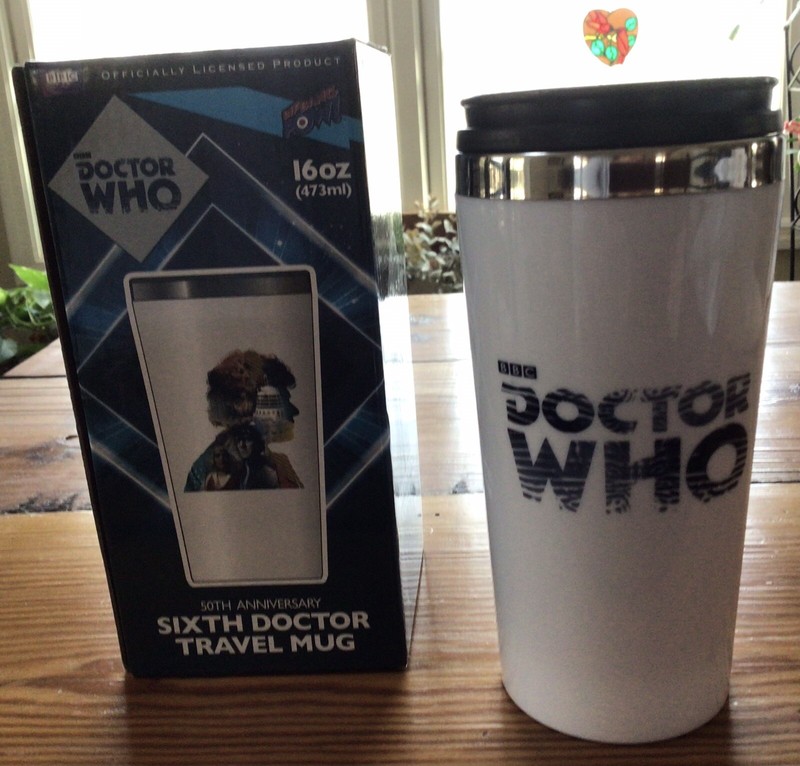 Doctor Who Sixth Doctor Travel Mug ~ 50th Anniversary Travel Mug
