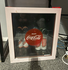 Husky Coca-Cola Red Gloss Tabletop Mini Fridge Drinks Cooler Glass Door