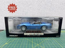 Vintage Greenlight Blue 1986 Convertible Corvette C4 1:18 Scale Diecast 18802