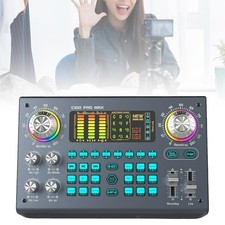 Sound Card Portable Lightweight Audio Mixer Professional Voice Changer 48V Power