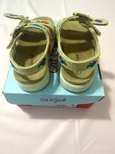 Cat  Jack Girls US 9 Beige Floral Double Buckle Strap Summer Sandals Casual