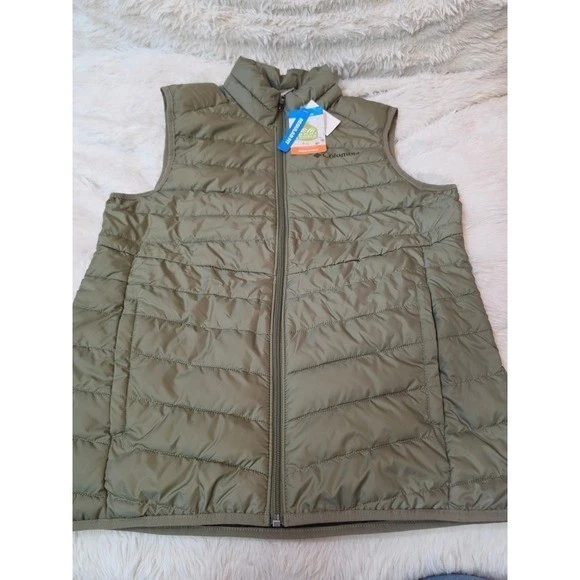 NWT Columbia Mens Powder Lite II Vest Stone Green Puffer Small 2087961 image 1