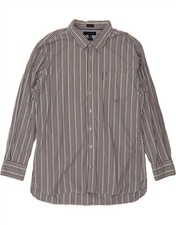 TOMMY HILFIGER Mens Custom Fit Shirt Size 18 1/2 19 2XL Blue Striped DP30