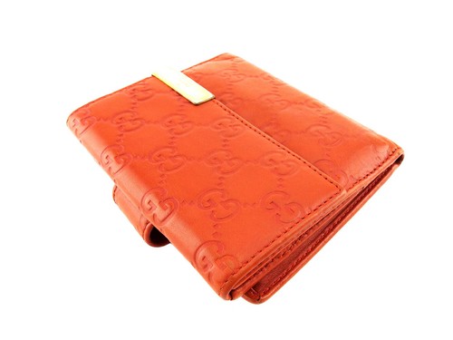 GUCCI Bifold Wallet Orange gold Women 257015 Authentic secondhand | eBay