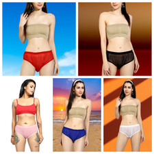 Women’s Georgette Knickers Pack of 5 Soft Breathable Briefs S-XXL Stretch Fit