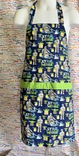 Handmade Navy Kids Apron Star Wars Mandalorian Grogu 100 Cotton Linen Art Small