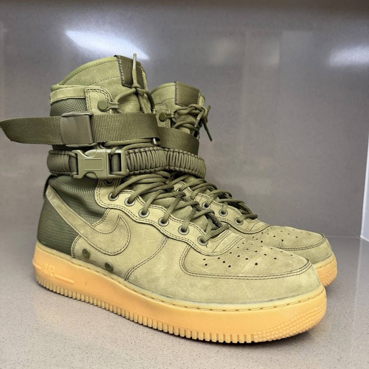 Nike Af1 SF Faded Olive With Bag Sz 10.5 Nike SF Air Force 1 in Faded Olive Official Review - YouTube main image 3