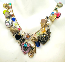 Lote Excelente Collar Corazón Estudio Glass Works De Colección + Belladona + Pulsera Avon +