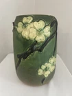 8” Roseville Dogwood Vase – Antique Green Floral Pottery Arts Collector