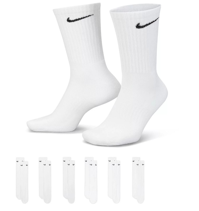 [ BIG DEAL ]  Men's Nike 6-Pack Everyday Cushioned Crew Training Socks