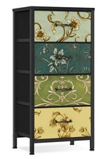 4 Drawer Dresser, Vertical Nightstand for Kids, Adult, Fabric Chest of Drawer...