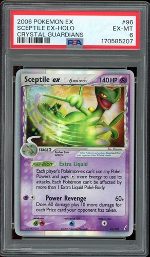 2006 POKEMON EX CRYSTAL GUARDIANS #96 SCEPTILE EX-HOLO PSA 6