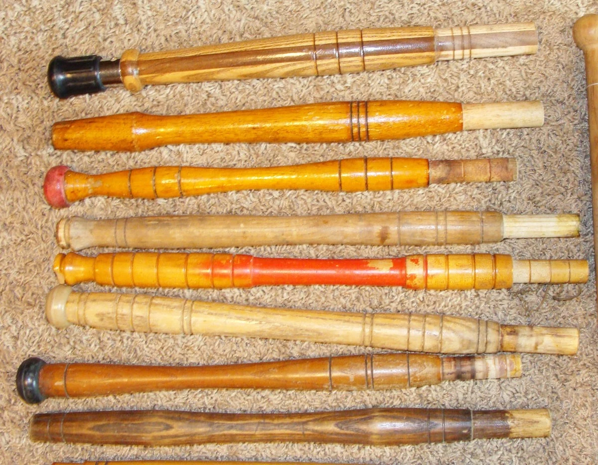 16 asas antiguas vintage de madera para surf y barco caña de pescar - fabricantes desconocidos
