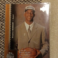 Upper Deck 1996 Stephon Marbury Rookie #74 Minnesota Timberwolves NBA Card. rookie card picture
