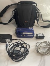 BLUE JVC Everio Camcorder GZ-MS240AU Digital Camera Video Tested And Working.