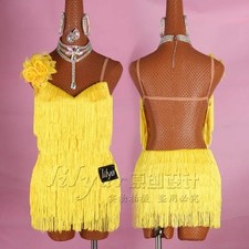 New Latin Dance Dress Competition Pole Dancing Costumes Skirt Performing Tassel