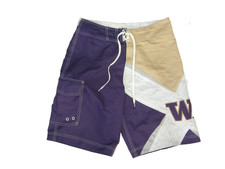 WASHINGTON HUSKIES UW Football COLLEGE BOARD SHORTS Summer Swim Trunks Men's 32