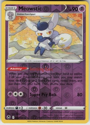 PO-06 Reverse Holo Meowstic 082/195 SWSH12: Silver Tempest