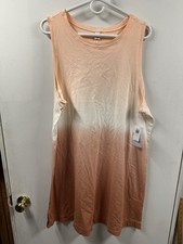 Old Navy Dress Womens XL  Ombre Dip Dye Sleeveless Tank Cotton Summer NWT