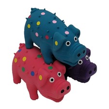 3 Pack 4 Inch Mini Latex Dog Squeaky Toys Goblet Pig Dog for Mimi Small Dogs