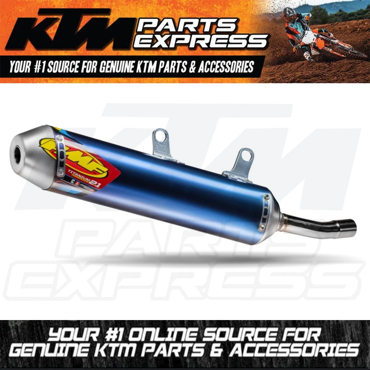 FMF Titanium Blue Motorcycle Silencers, Mufflers and Baffles for