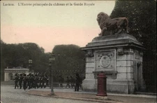 Lion Laeken Brussels Belgium vintage postcard u522