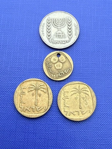 Israel, 4 Coins 1/2 New Sheqel (Hanukkah) 1998, Agorot