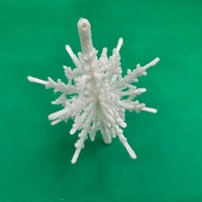 White Glitter 3D Snowflake Christmas Ornament Decoration 4"