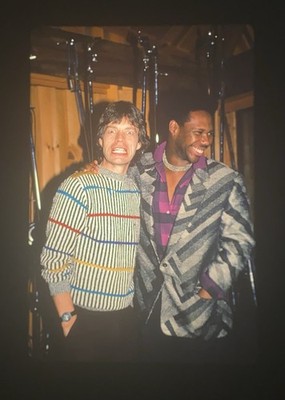 Mick Jagger Fotografische Transparenz Original 35mm Positiver Diafilm Nov 1984