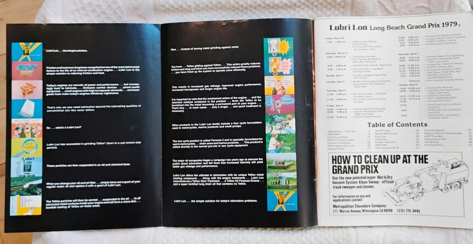 F1 Race Program Long Beach 1979 - Featuring 1978 World Champion Mario Andretti - Image 3 of 4