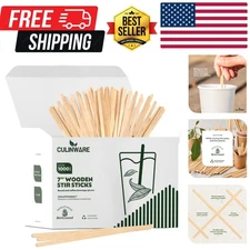 Eco-Friendly Birch Wood Beverage Stirrers 7'' | 1000 Pack for Coffee Lovers