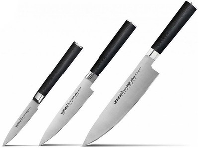 Samura MO-V Profi-Messerset für Einsteiger, G-10 Griff, AUS-8 (Japan), SM0220G10
