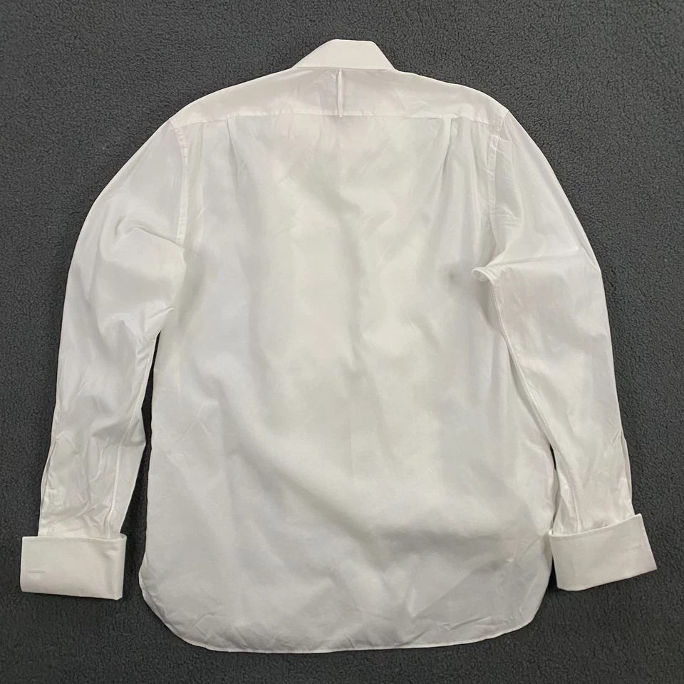 Ralph Lauren Púrpura Etiqueta Sartorial Camisa Esmoquin Talla 16.5 Blanco Formal Italia Foto 4 de 4